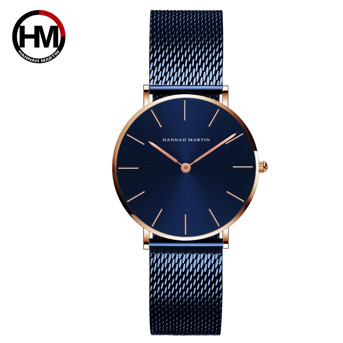 Hannah Martin Damen Uhr – Elegante Armbanduhr mit Edelstahl Mesh-Armband