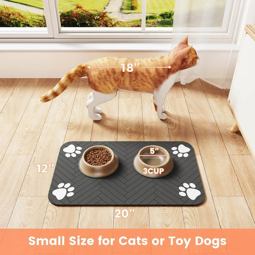 Quick Dry Silicone Feeding Mat with Rubber Backing for Cats and Dogs