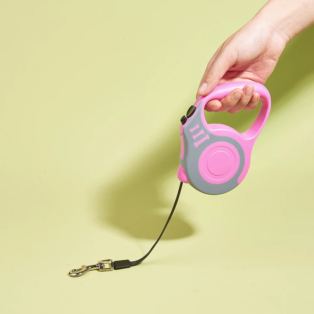 Automatic Retractable Pet Leash – 3m/5m Nylon Lead with Quick Release for Small Dogs & Cats
