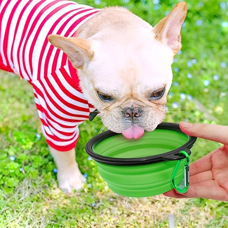 Collapsible Pet Travel Bowl – Portable Silicone Food & Water Bowl for Dogs and Cats