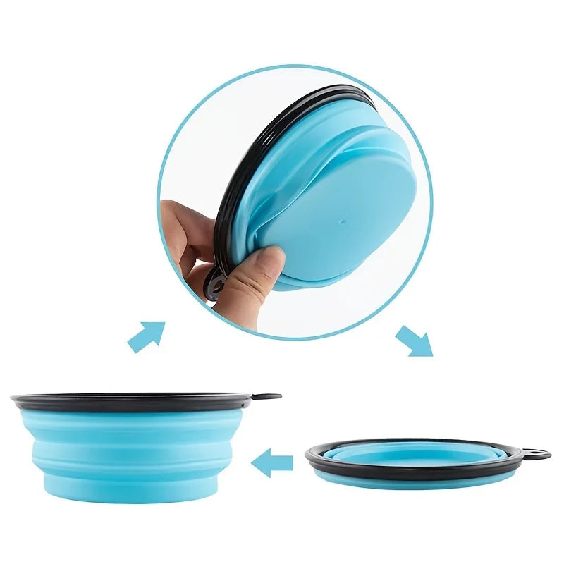 Collapsible Pet Travel Bowl – Portable Silicone Food & Water Bowl for Dogs and Cats