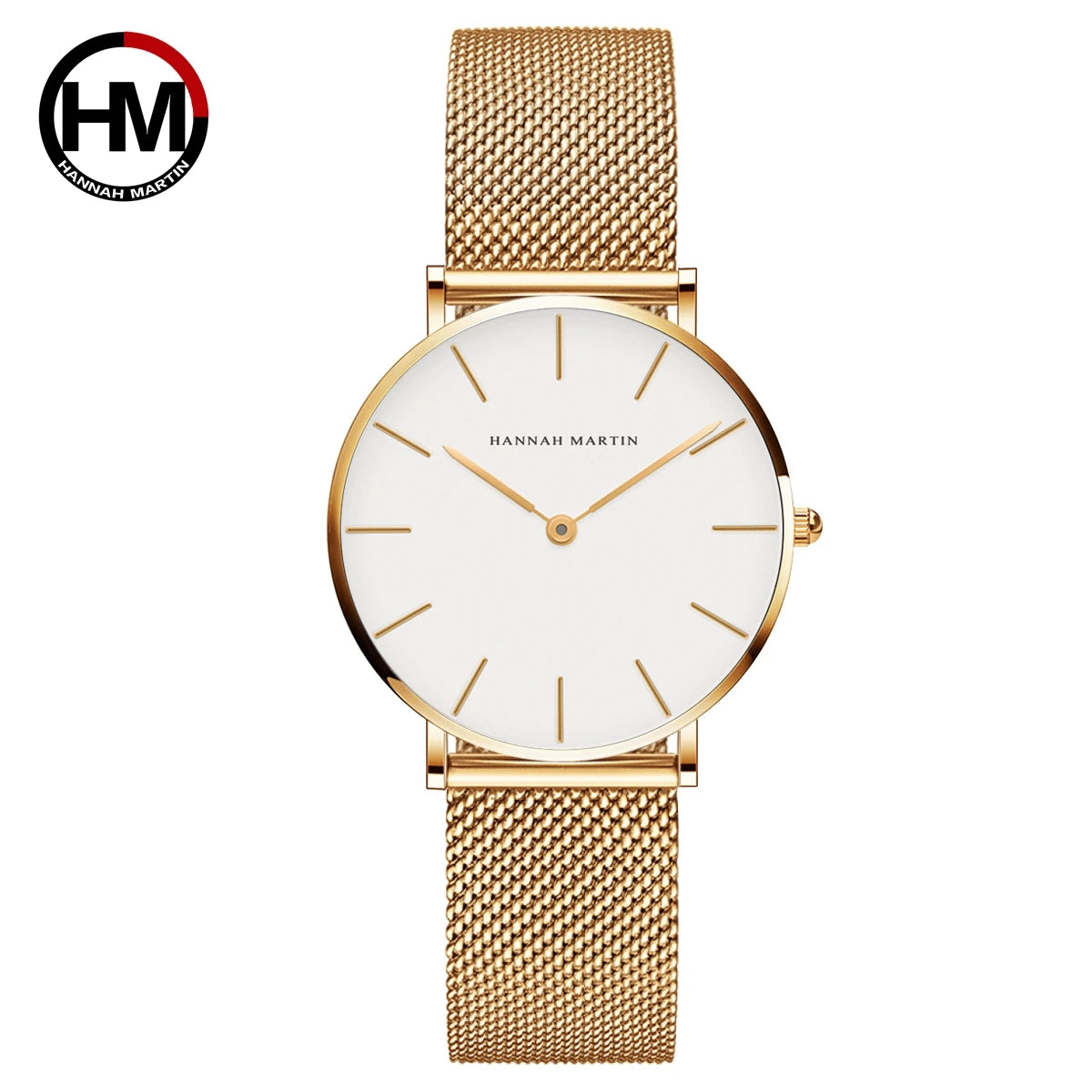 Hannah Martin Damen Uhr – Elegante Armbanduhr mit Edelstahl Mesh-Armband