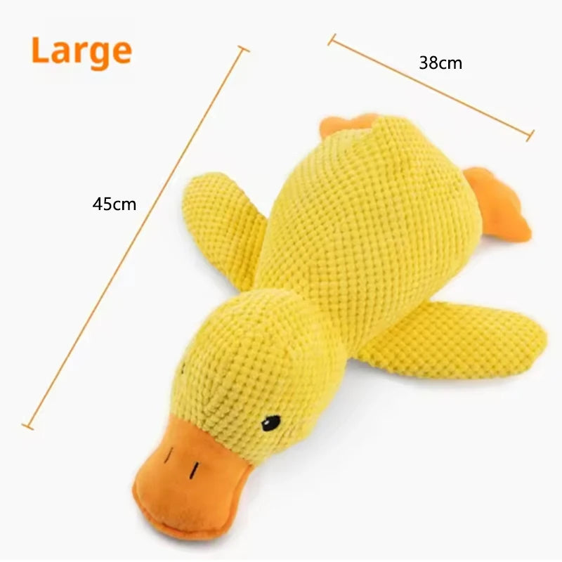 Hug Duck Dog Toy – Anxiety Relief & Boredom Buster for Small Dogs (Soft Fleece Squeaky Toy for Cuddling & Interactive Play)