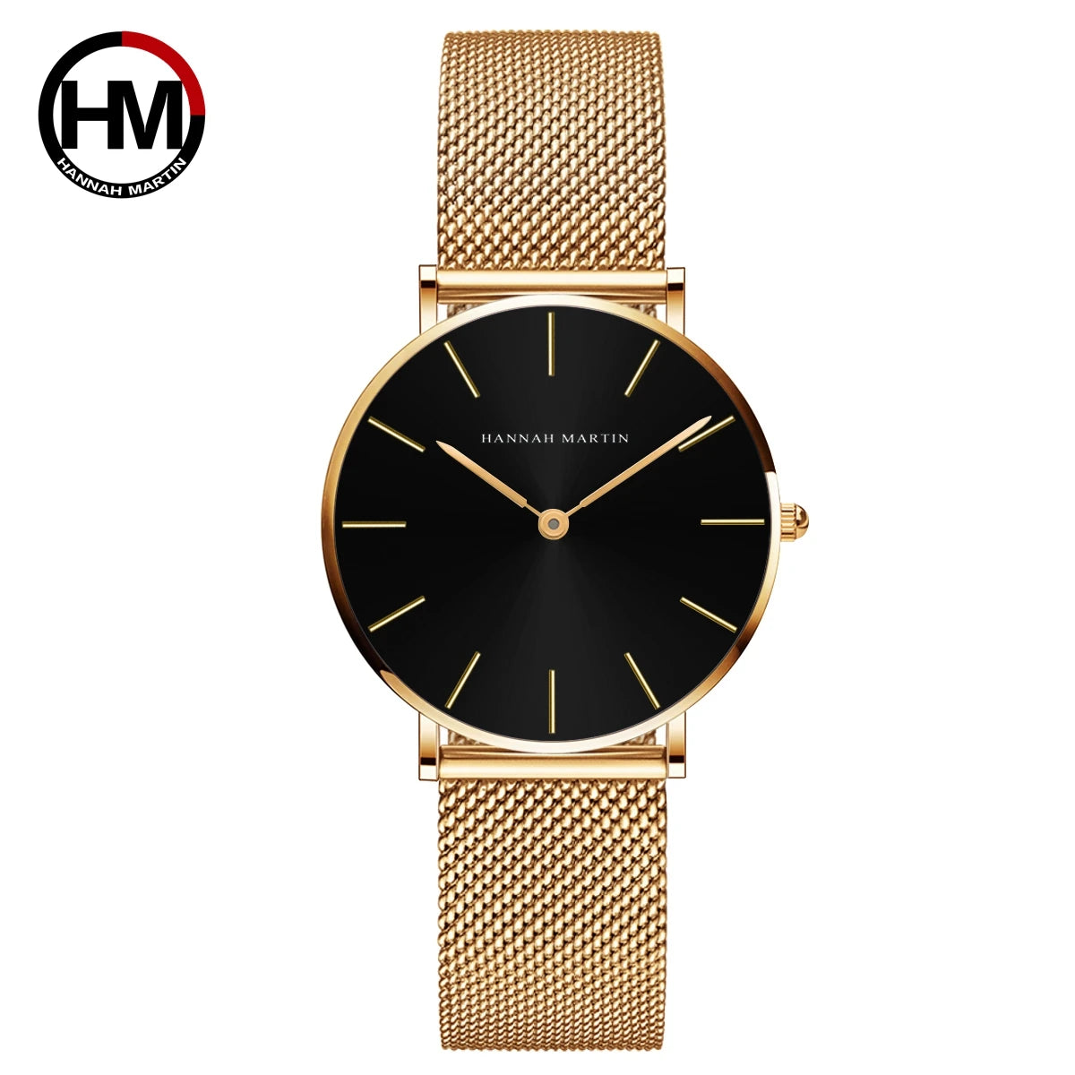Hannah Martin Damen Uhr – Elegante Armbanduhr mit Edelstahl Mesh-Armband