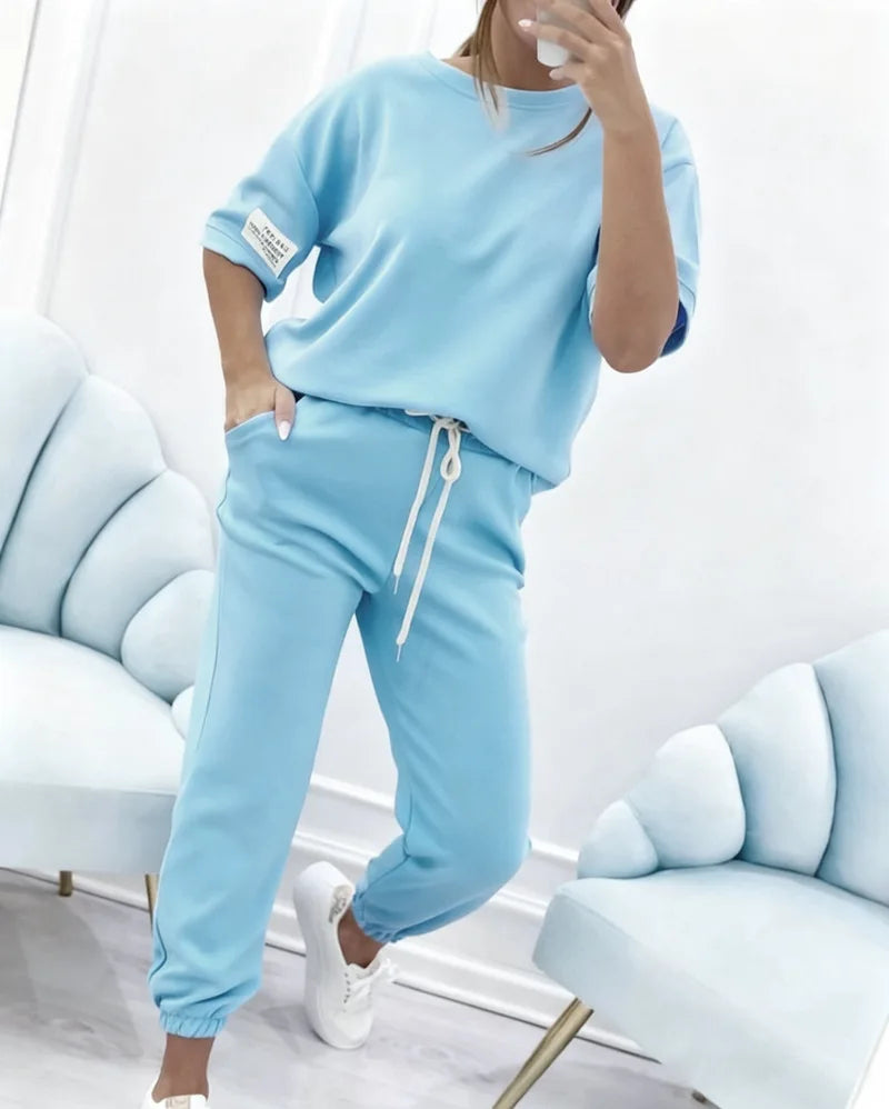 Women's Artistic Vintage Style Set – Polyester & Cashmere Blend – Solid Color Casual Wear for Everyday Elegance