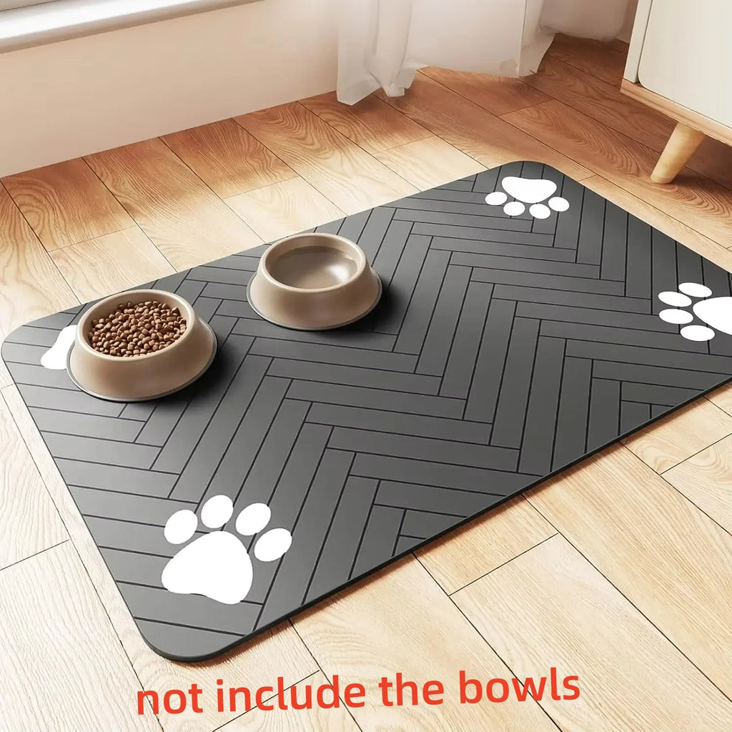 Quick Dry Silicone Feeding Mat with Rubber Backing for Cats and Dogs