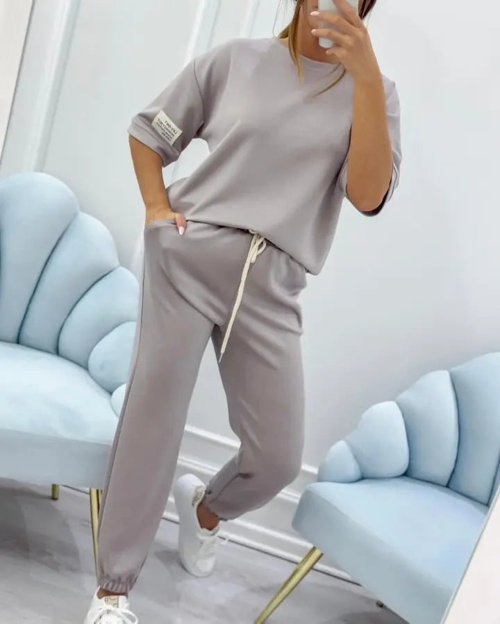 Women's Artistic Vintage Style Set – Polyester & Cashmere Blend – Solid Color Casual Wear for Everyday Elegance