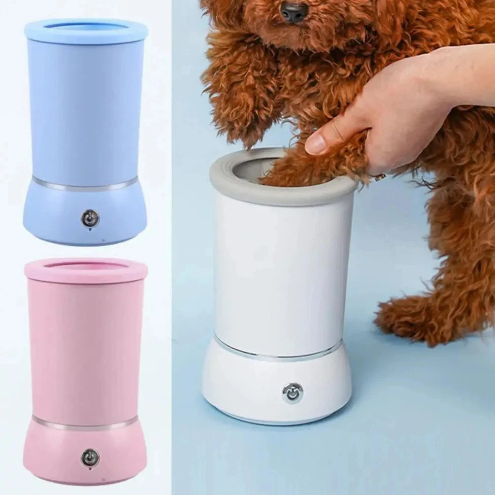 🐾 Electric Dog Paw Washer – Automatic Pet Foot Cleaner Cup for Small, Medium & Large Dogs (USB Charging, Low Noise, Portable – with Soft Silicone Brushes)