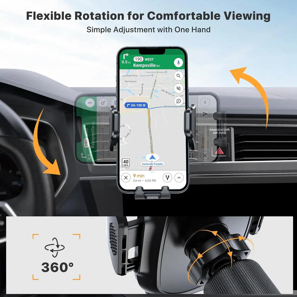 Car Phone Holder 360° – Strong Grip & Easy Install