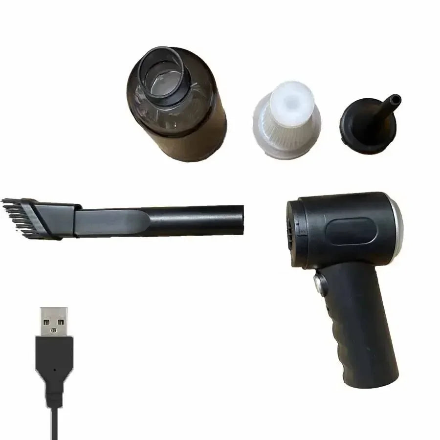 Handheld Car Vacuum Cleaner 60W – Portable Pet Hair Remover for Car, Sofa & Keyboard – Lightweight Dry Vac with Brush & Long Nozzle