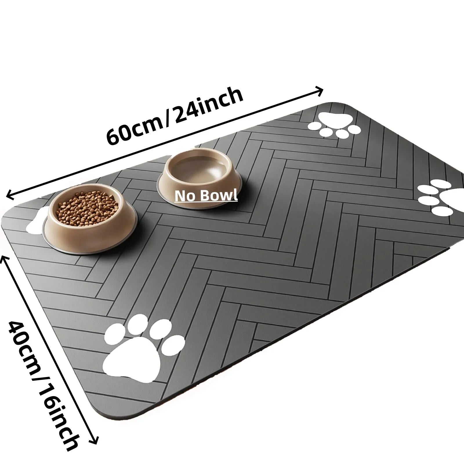 Quick Dry Silicone Feeding Mat with Rubber Backing for Cats and Dogs