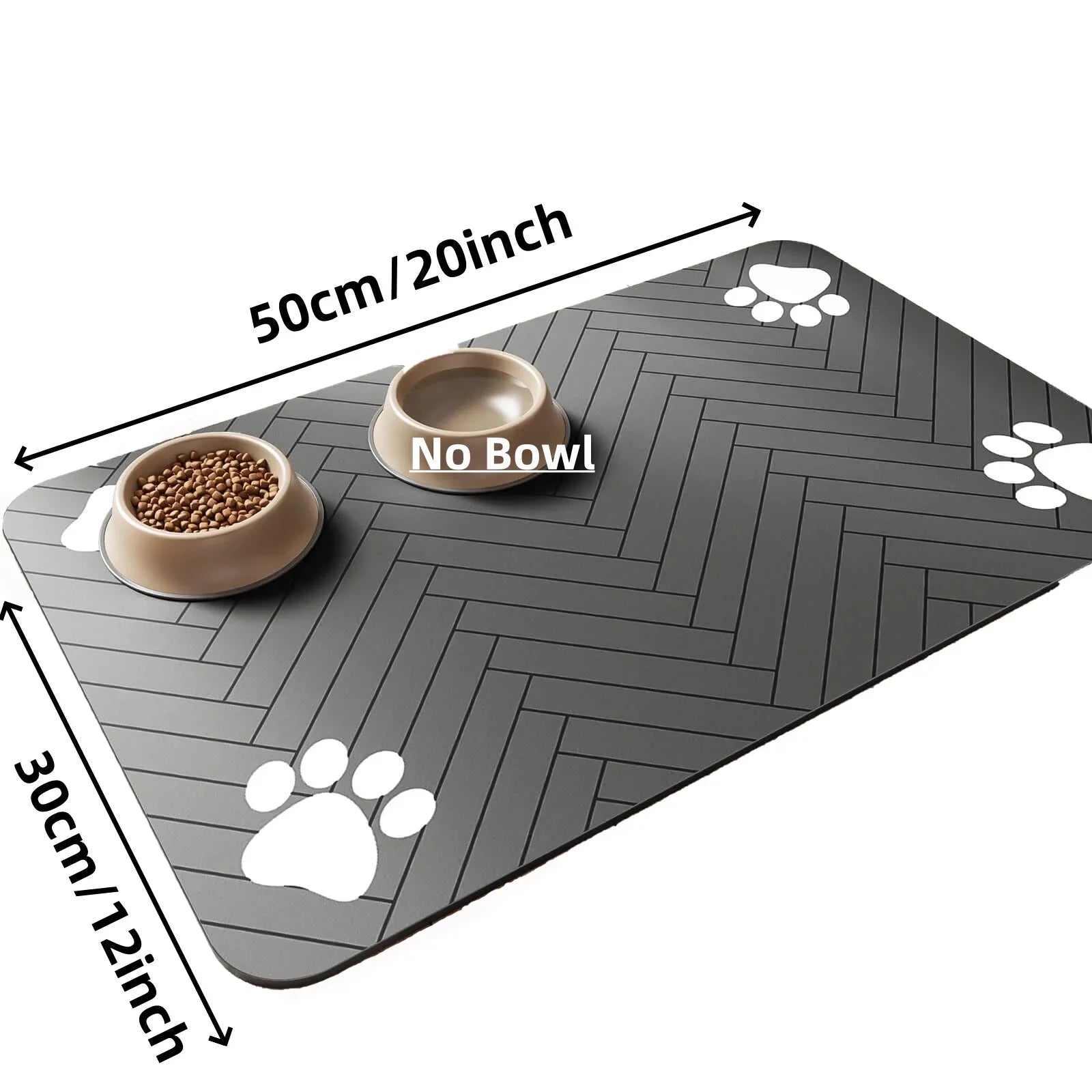 Quick Dry Silicone Feeding Mat with Rubber Backing for Cats and Dogs