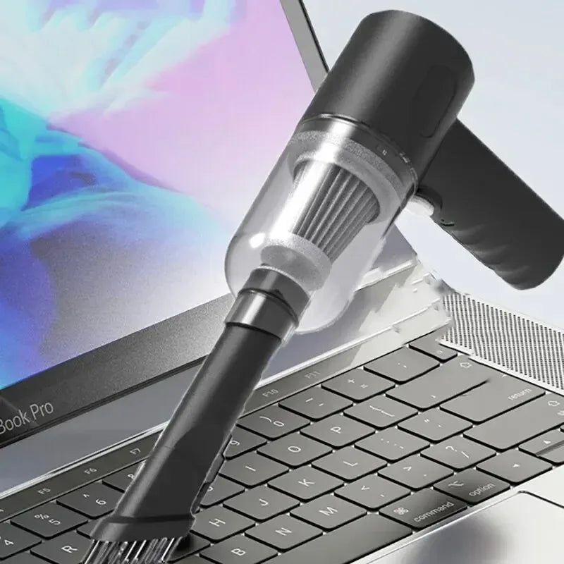 Handheld Car Vacuum Cleaner 60W – Portable Pet Hair Remover for Car, Sofa & Keyboard – Lightweight Dry Vac with Brush & Long Nozzle
