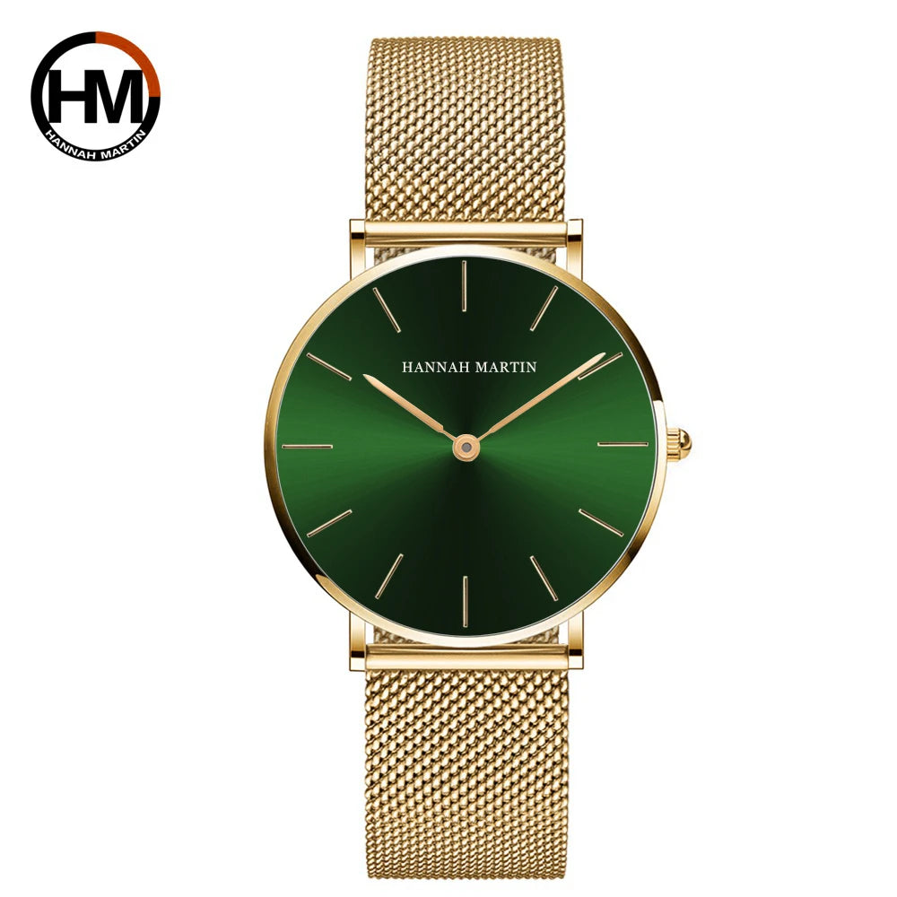 Hannah Martin Damen Uhr – Elegante Armbanduhr mit Edelstahl Mesh-Armband