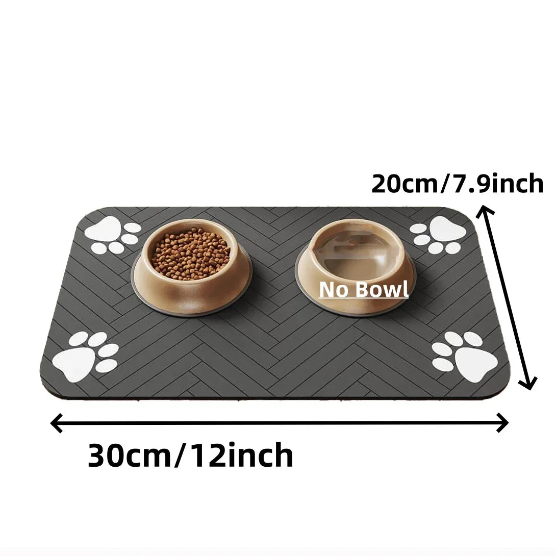 Quick Dry Silicone Feeding Mat with Rubber Backing for Cats and Dogs