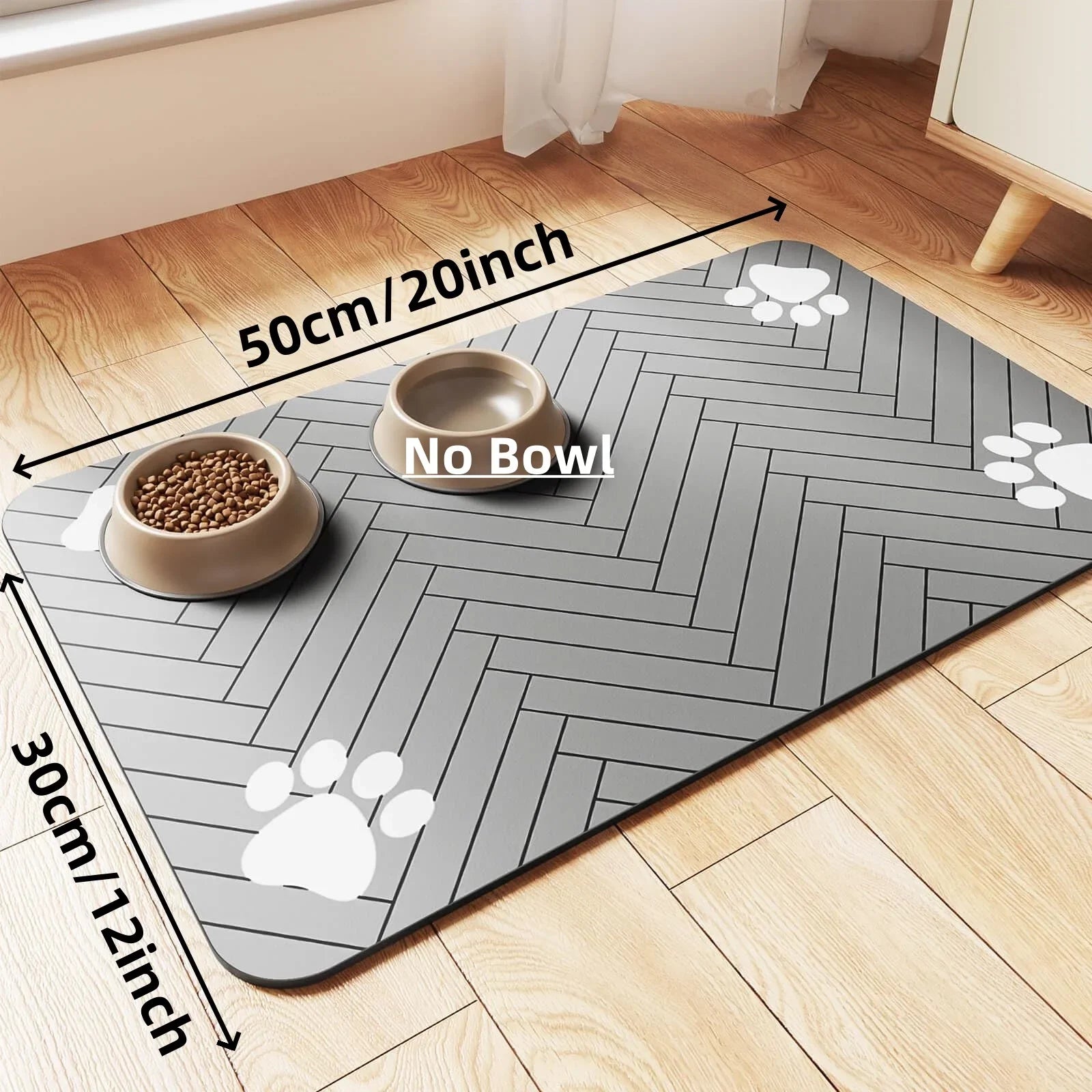 Quick Dry Silicone Feeding Mat with Rubber Backing for Cats and Dogs
