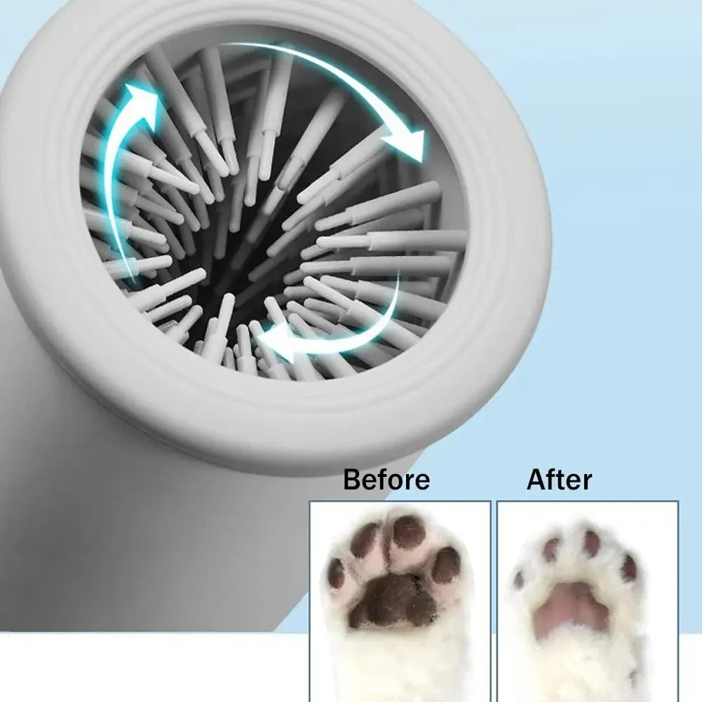 🐾 Electric Dog Paw Washer – Automatic Pet Foot Cleaner Cup for Small, Medium & Large Dogs (USB Charging, Low Noise, Portable – with Soft Silicone Brushes)