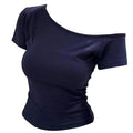 Elegant women’s one-shoulder fitted top, perfect for a modern and stylish look.