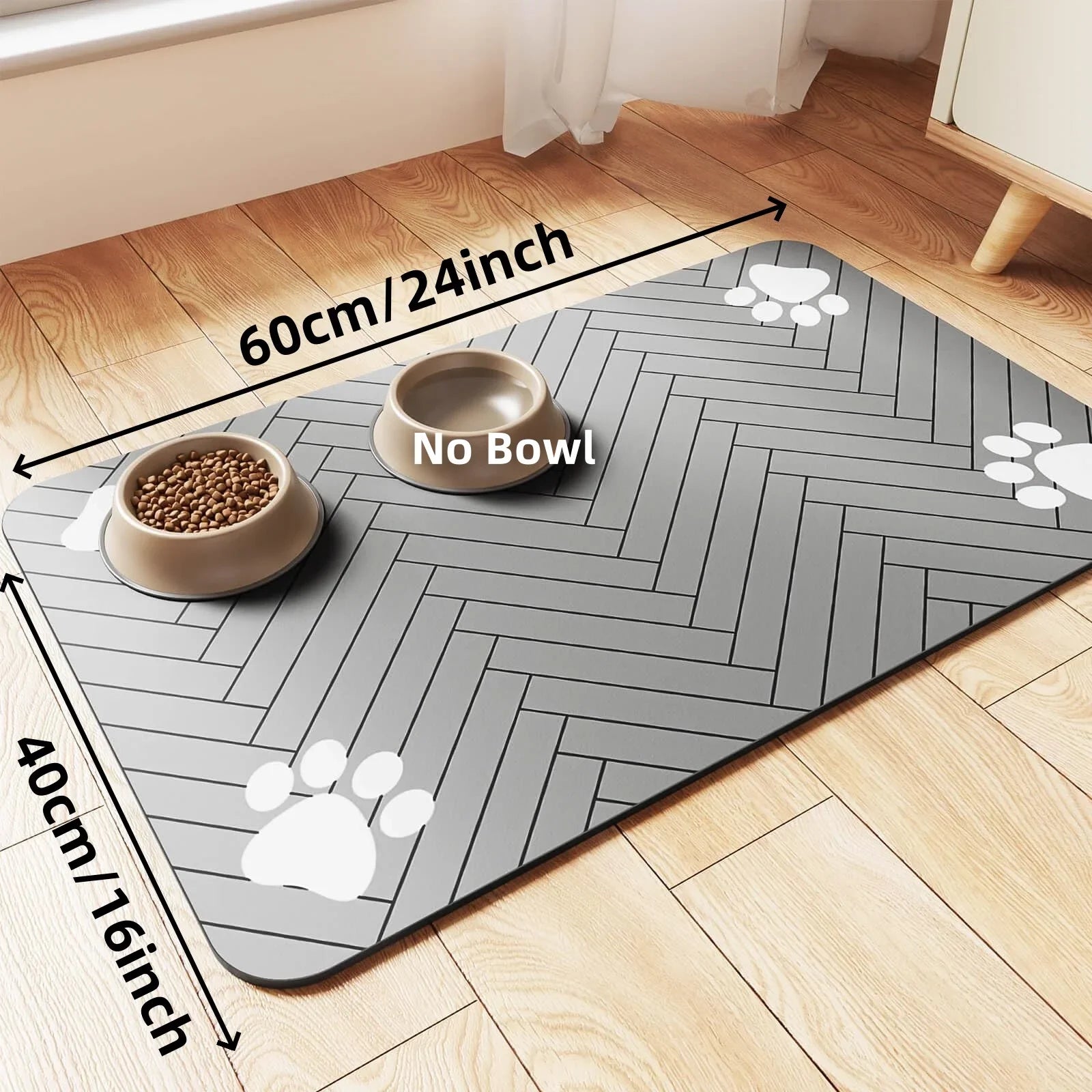 Quick Dry Silicone Feeding Mat with Rubber Backing for Cats and Dogs