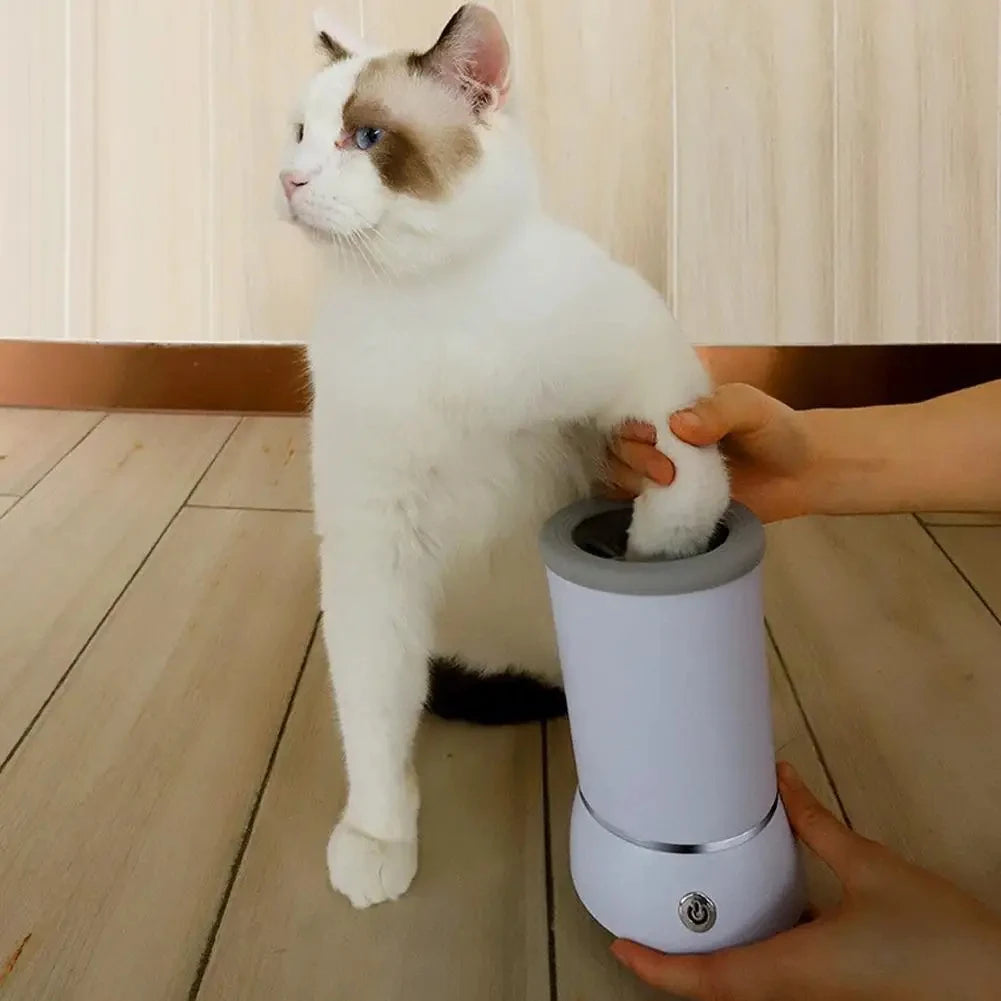 🐾 Electric Dog Paw Washer – Automatic Pet Foot Cleaner Cup for Small, Medium & Large Dogs (USB Charging, Low Noise, Portable – with Soft Silicone Brushes)