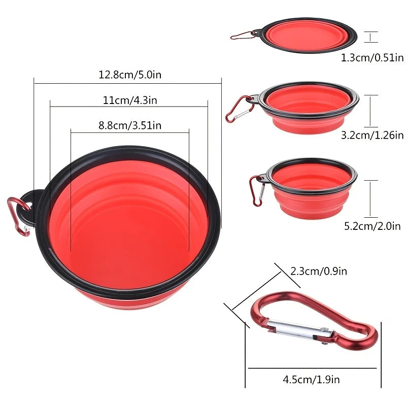 Collapsible Pet Travel Bowl – Portable Silicone Food & Water Bowl for Dogs and Cats