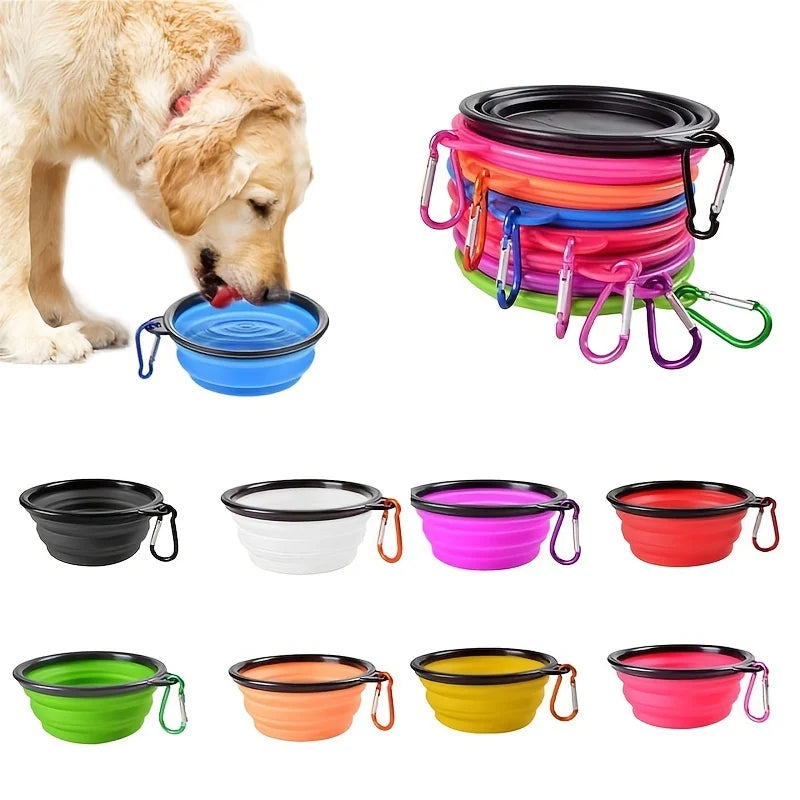 Collapsible Pet Travel Bowl – Portable Silicone Food & Water Bowl for Dogs and Cats