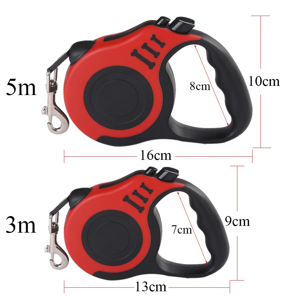 Automatic Retractable Pet Leash – 3m/5m Nylon Lead with Quick Release for Small Dogs & Cats