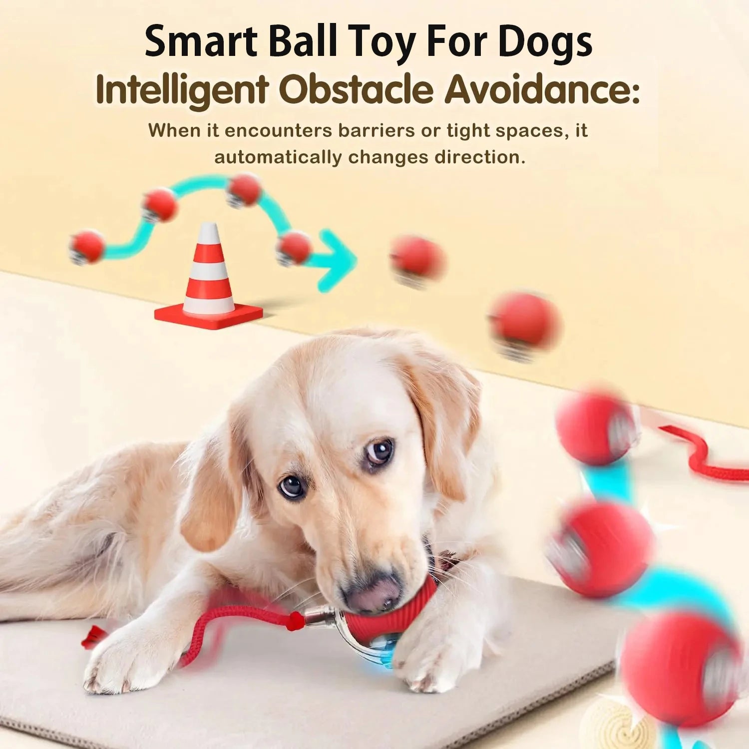· Automatic Smart Ball for Dogs – Interactive Rolling Toy with Battery · Smart Dog Ball – Automatic Rolling & Bouncing Toy for Interactive Play · Rechargeable Automatic Dog Ball – Smart Toy for Endless Fun