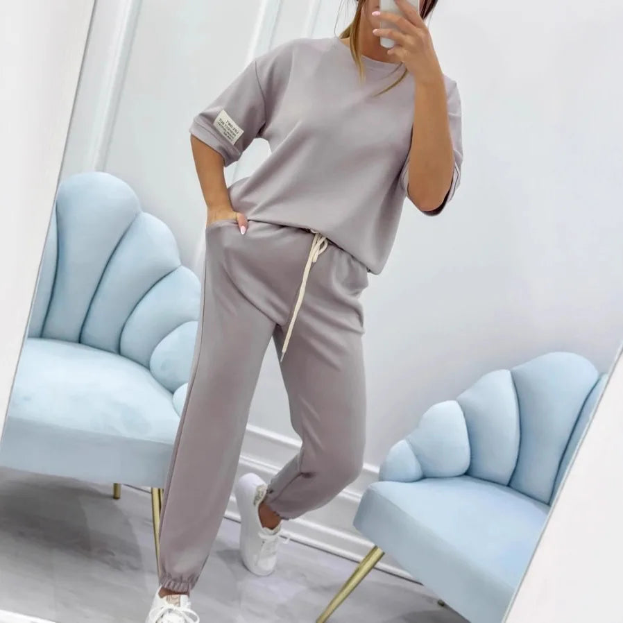 Women's Artistic Vintage Style Set – Polyester & Cashmere Blend – Solid Color Casual Wear for Everyday Elegance