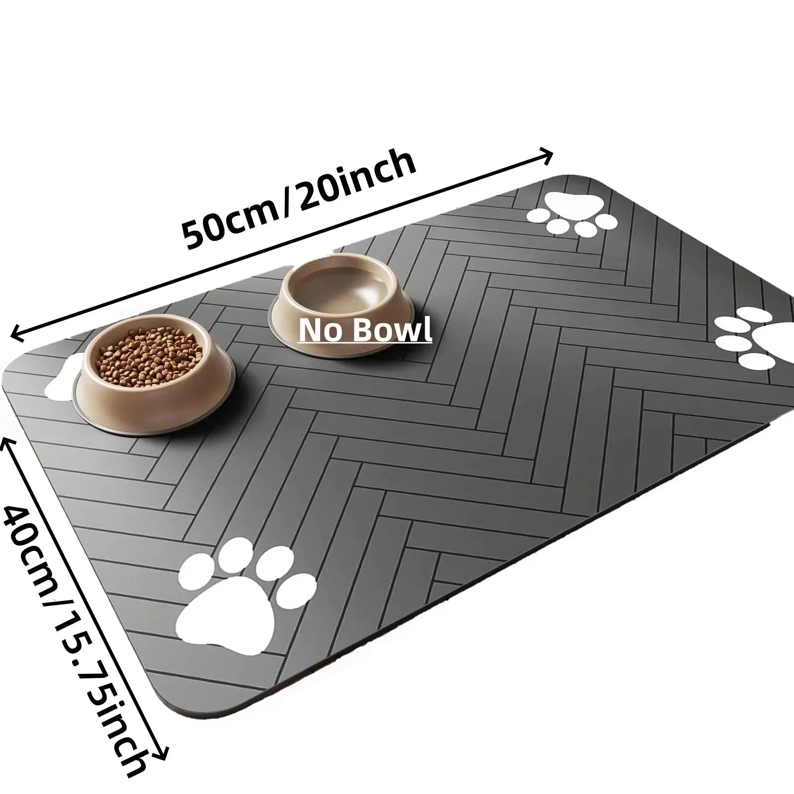 Quick Dry Silicone Feeding Mat with Rubber Backing for Cats and Dogs